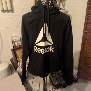 Reebok Black Hoodie with White Logo